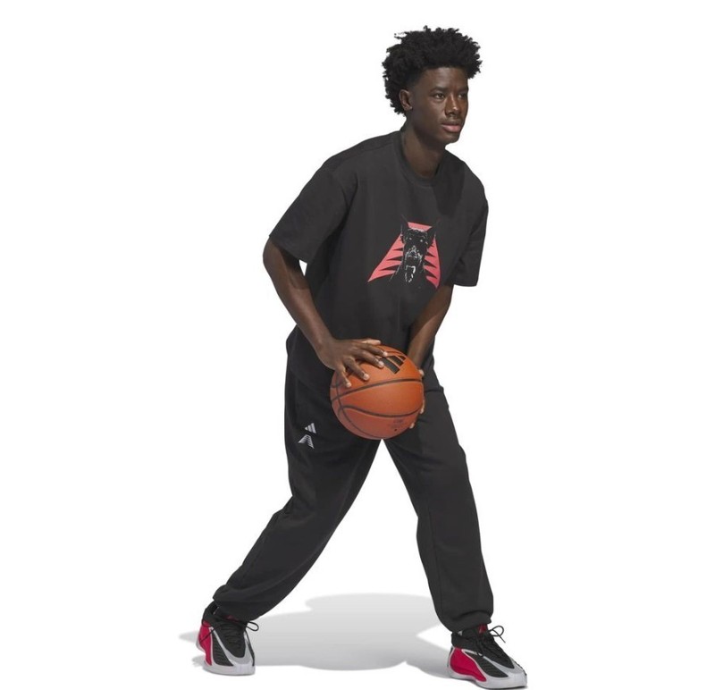 Adidas Anthony Edwards Dawg T-shirt Black JZ9447 Men's gallery