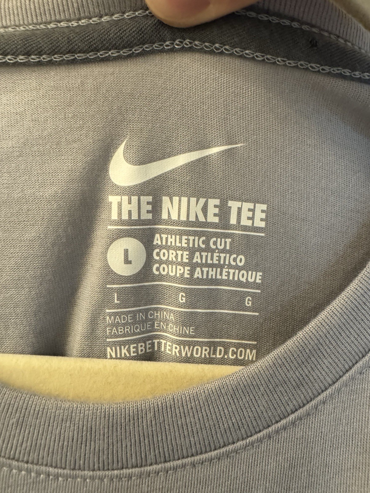 $35.00 746425-012 Nike Men QT S+ Premium Essentials Tee (gray / charcoal / volt) gallery
