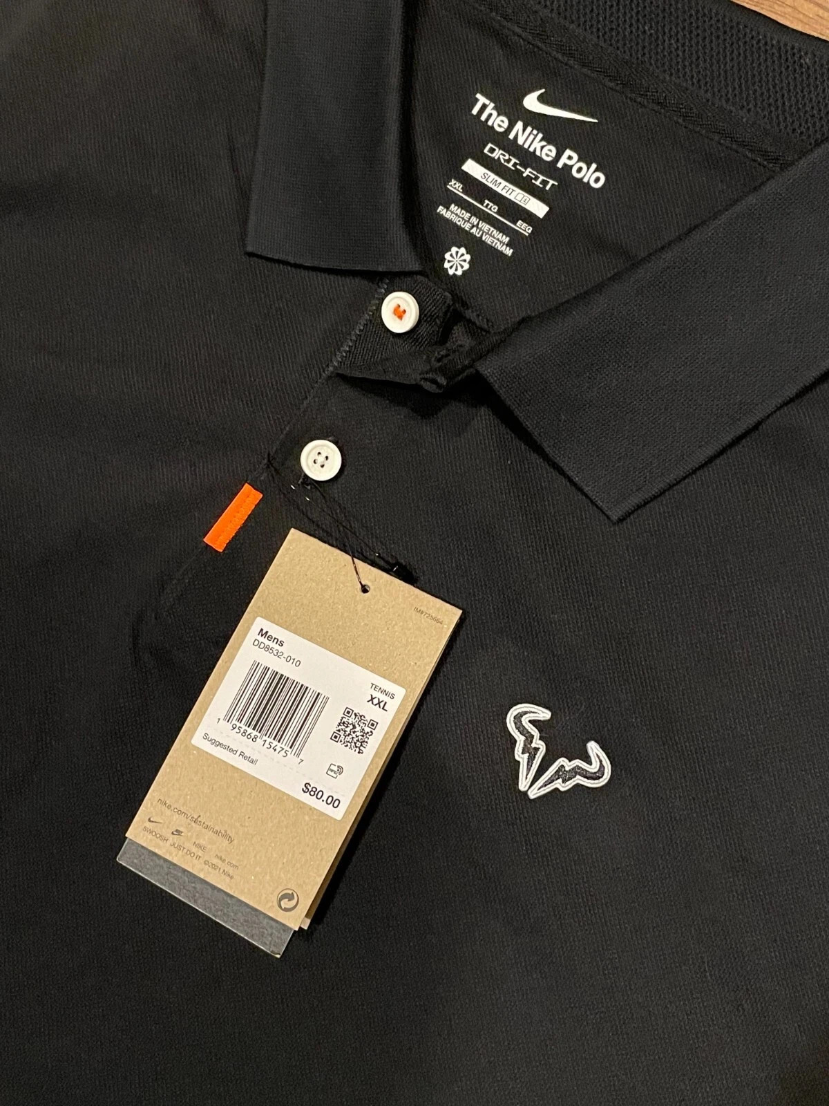 NEW RARE The Nike Polo Rafa Nadal Slim Fit Tennis Polo Men's XXL DD8532-010 gallery