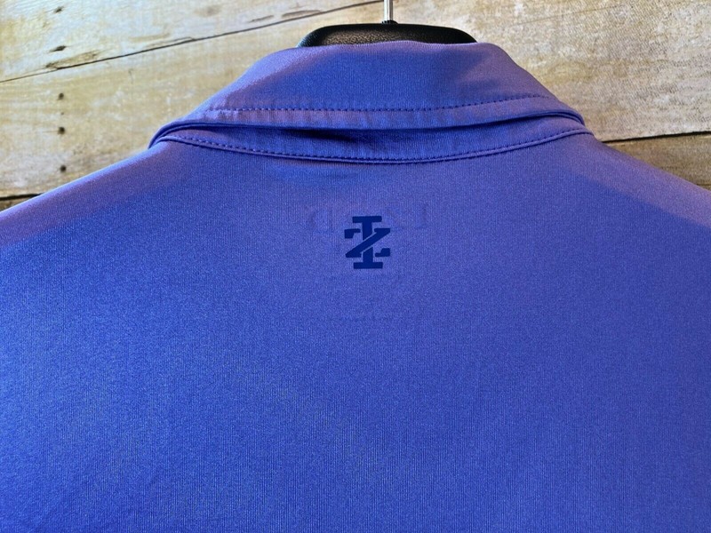 IZOD GOLF POLO SHIRT MEN'S XL WITH STRETCH SS PURPLE WHITE BLUE STRIPE ⭐️EUC⭐️ gallery