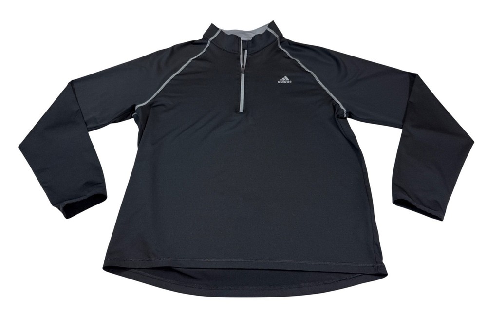 Adidas Golf Gray 1/4 Zip Pullover Mens M Long Sleeve Activewear Shirt (NN517)