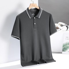 Polo Shirt Men’s Short Sleeve T-shirt Ice Silk Dad Summer Casual Half Sleeve