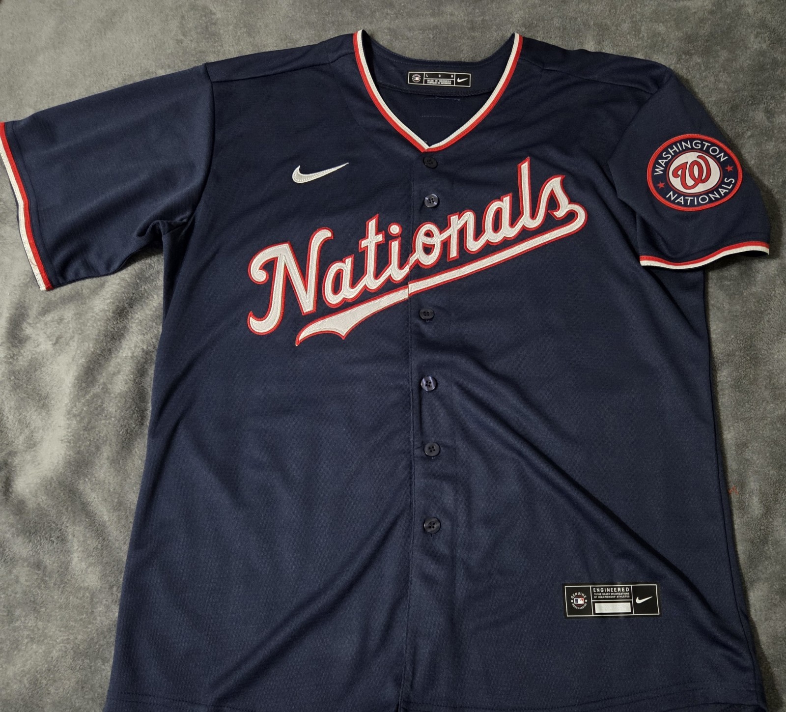 Fast Free Shipping! Medium CJ Abrams Washington Nationals Stitched Jersey 5 gallery