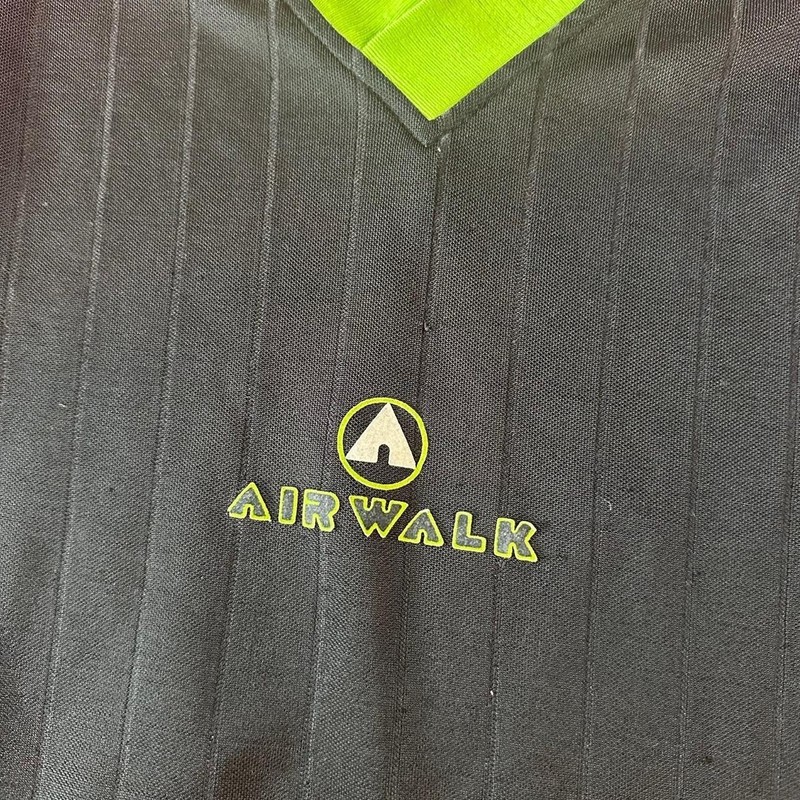 Vintage 90s Airwalk Jersey 1990s Style Embroidered Black & Green Airwalk Jersey gallery