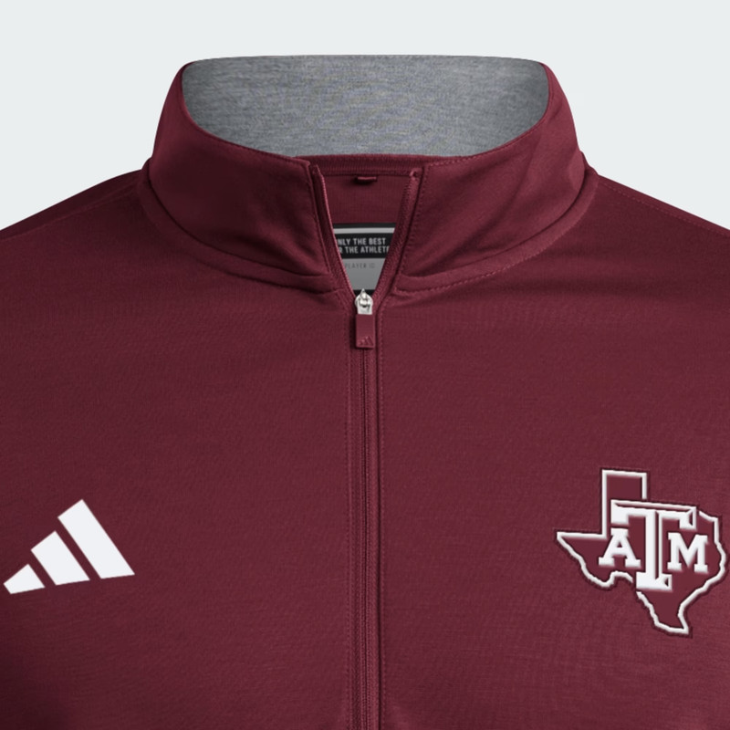 adidas Texas A&M Aggies Elevated Coaches Golf 1/4 Quarter Zip XL JZ8588 $100 gallery