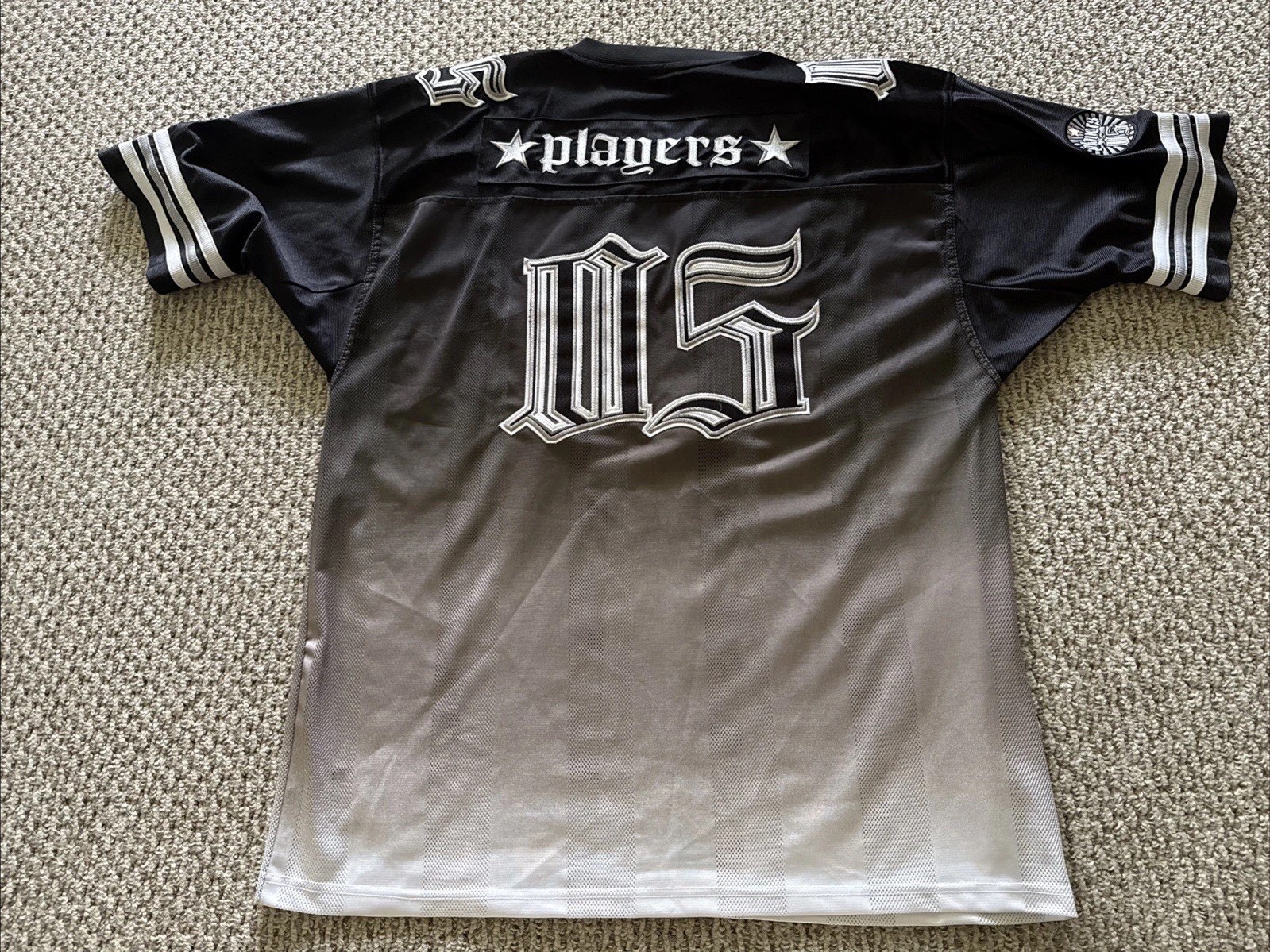 Players Millennium L Men's Graphic Print Jersey Black Mesh V-Neck gallery
