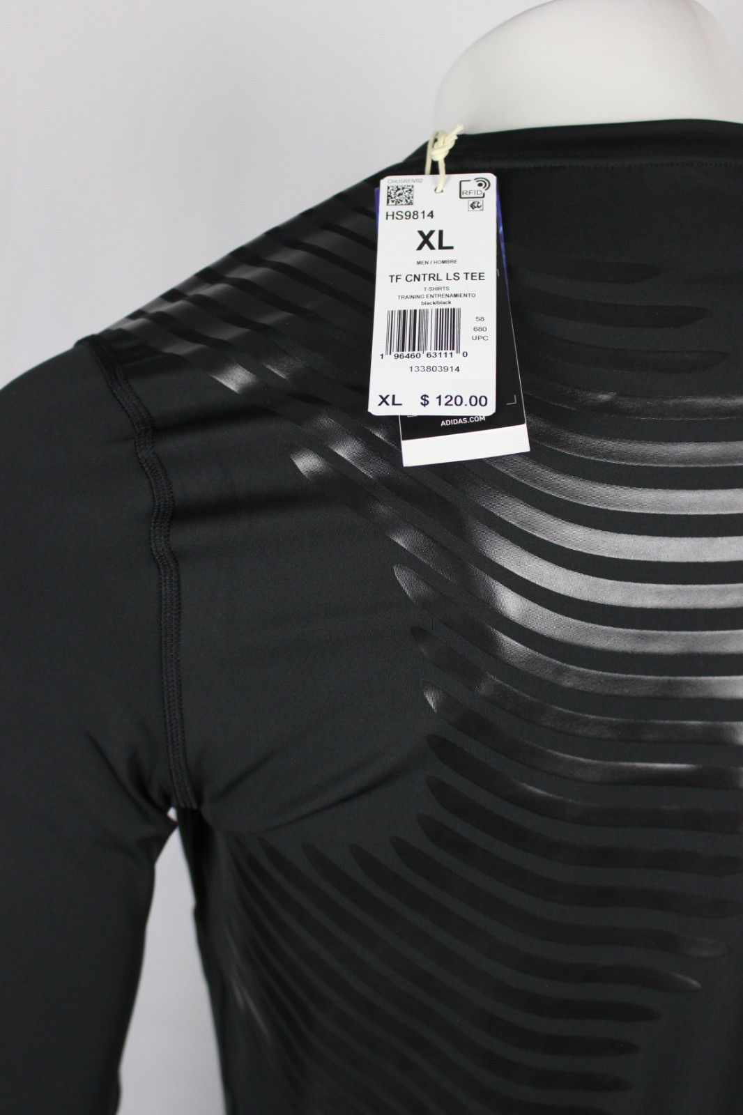 Adidas Men's Techfit Control x RHEON Long Sleeve Shirt Black Black HS9814 gallery