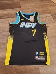 NWT Nike Mens M Indiana Pacers Buddy Hield City Edition Series Swingman Jersey