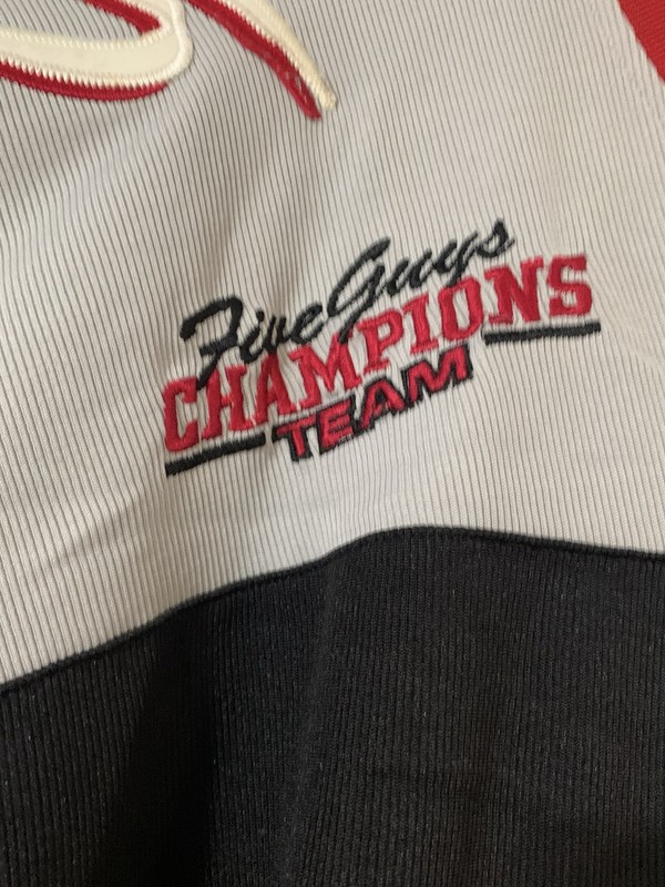 Vintage FUBU Jersey Mens 2X Sports 05 Champions Streetwear Patch Red Blue 90s gallery