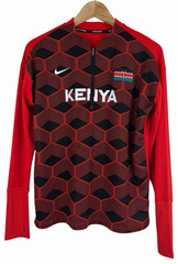 Nike Kenya Running Pullover Mens Medium Dri-FIT Half Zip Athletic Shirt *SEE