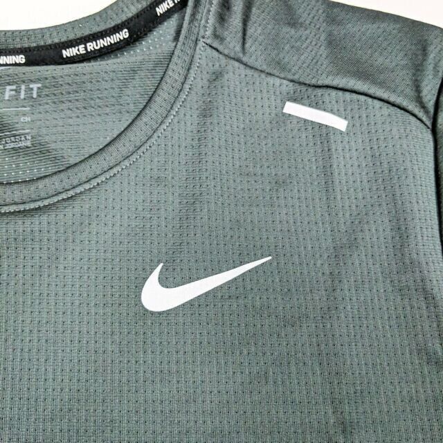 Nike Running Elevate Men's Breathable Shirt- Dark Smoke Grey/Reflective XL gallery