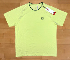 New Mens FILA Tennis Ace Seamless Crew Top Shirt Lime Sz L $85