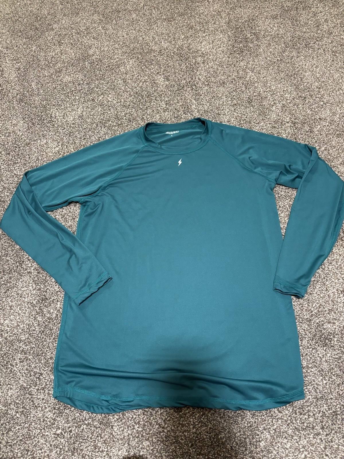 Bruce Bolt Performance Long Sleeve Shirt Blue Green Teal Baseball Undershirt gallery