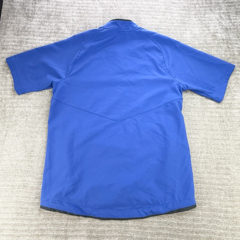 Nike Baseball Hot Jacket Mens Medium Blue Short Sleeve Pullover Cage Windshirt gallery