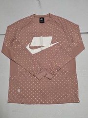 Nike NSW Pink Polka Dot Crew Neck Long Sleeve Men’s M Sweatshirt