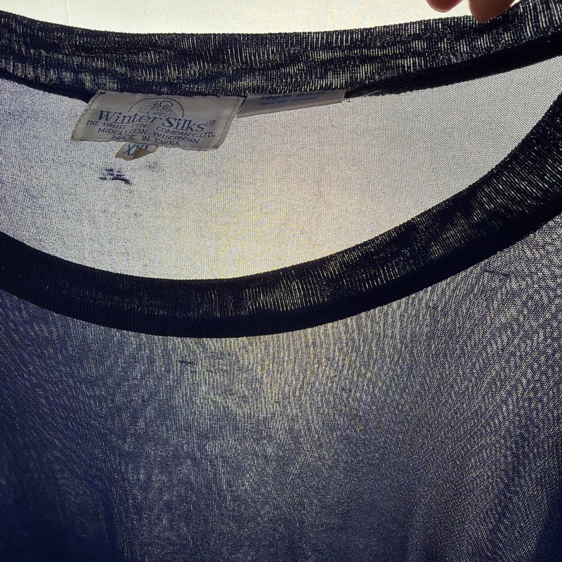 Wintersilks Silk Top Base Layer Blue Sheer Mens 2XL gallery