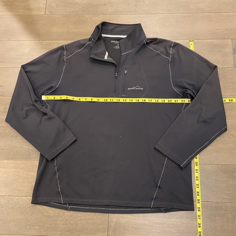 EDDIE BAUER Sport Active Fit Long Sleeve 1/4 Zip Pullover Shirt Men’s XL Gray gallery