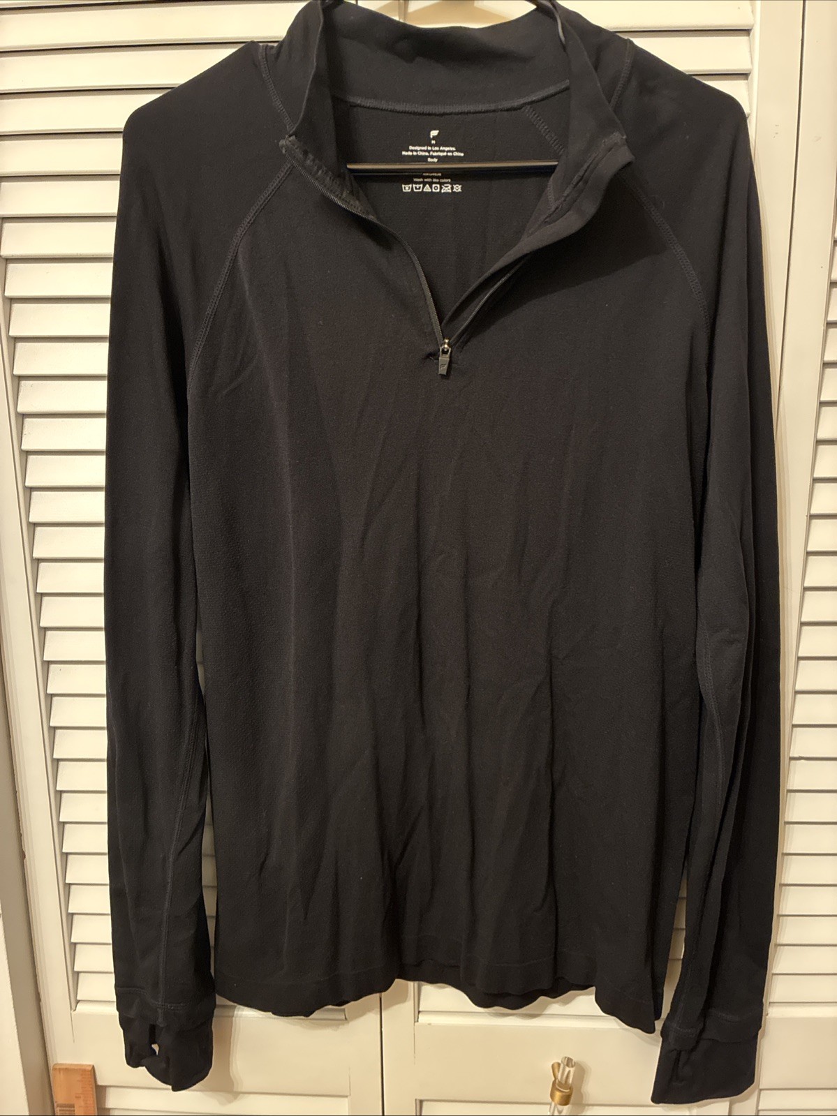 Fabletics Pullover 1/4 Zip Men’s M medium 100% Nylon gallery