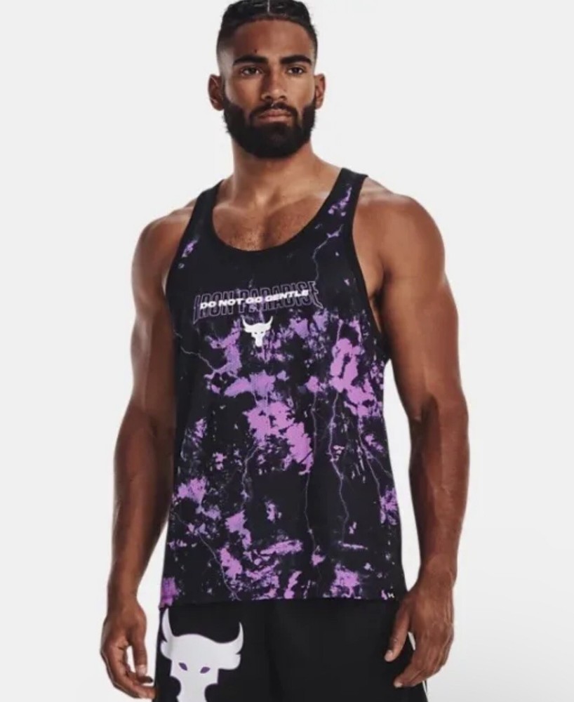 Under Armour UA Men's Project Rock Do Not Go Gentle Mesh Tank Top Size S Small