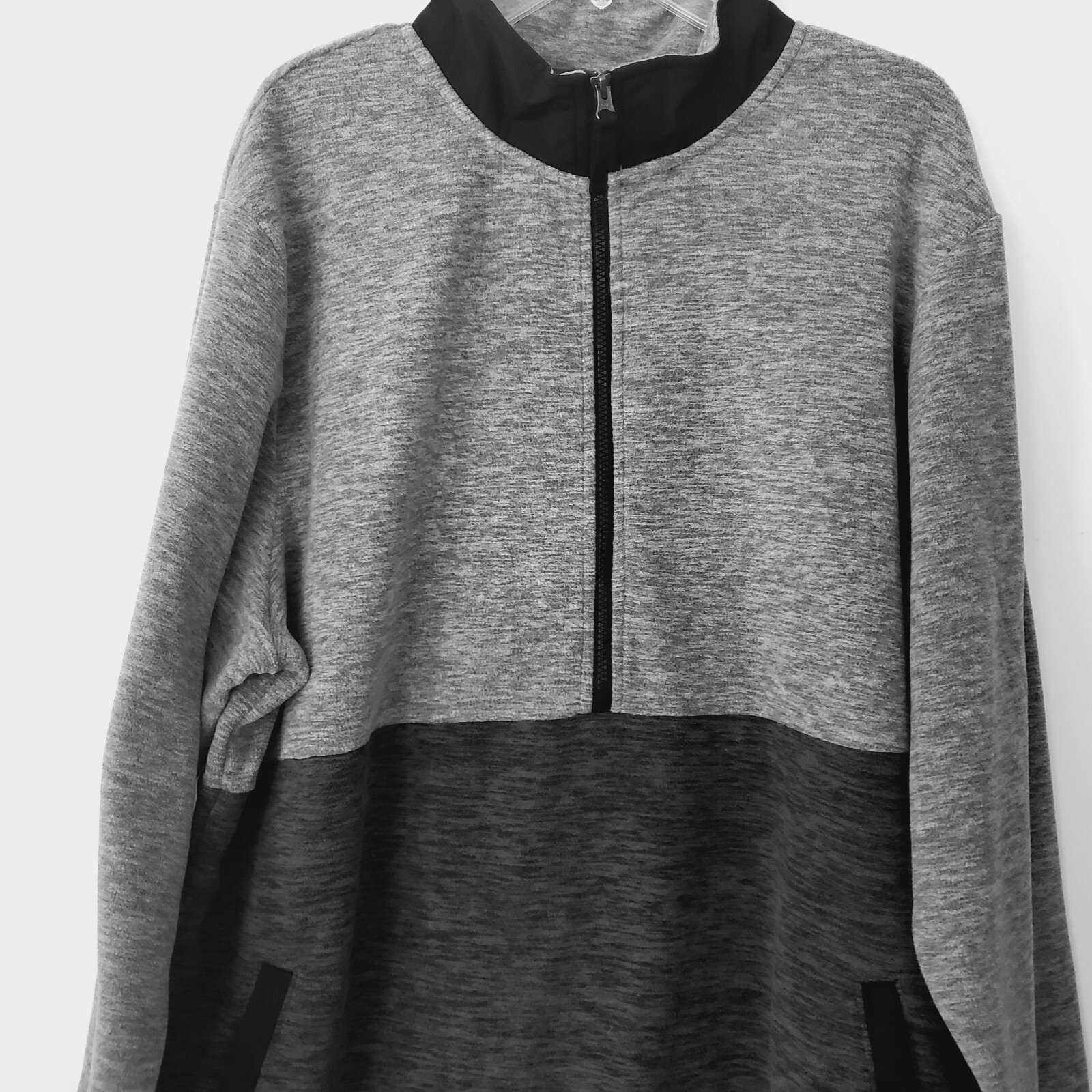 DSG Polar Fleece Half Zip Pullover Gray/Black Soft Size XXL NEW Without Tags gallery