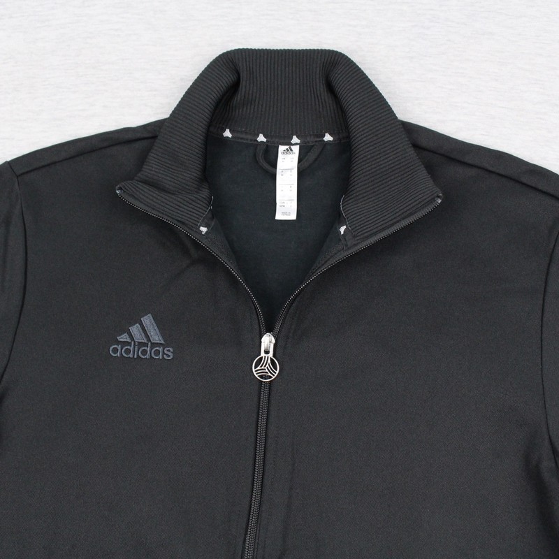 Adidas Tan Heavy Club Full Zip Jacket Mens Size M Black Cotton Polyester gallery