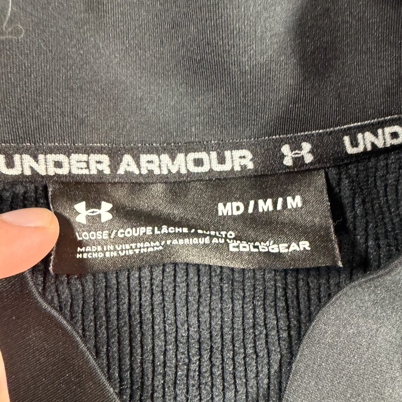 Under Armour ColdGear Half Zip Pullover Mens Medium Black Bomber Thermal 1359146 gallery