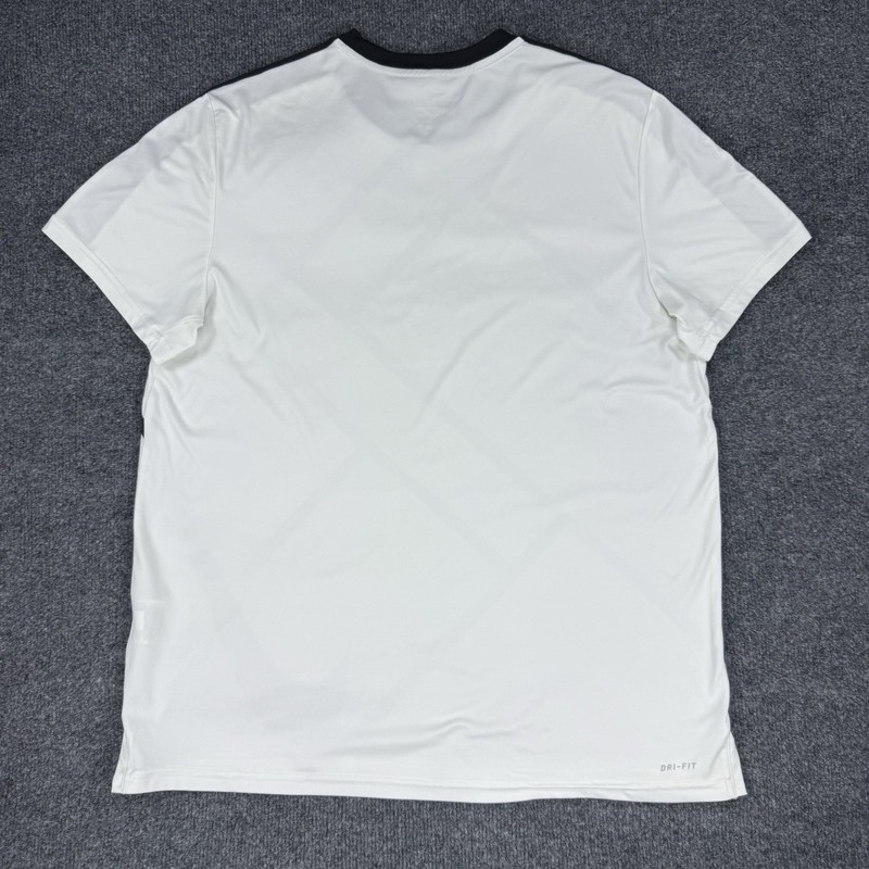 Nike Court Shirt Mens Large Black White Tennis 2015 Athletic Challenge Team gallery