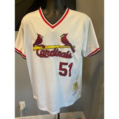 Willie McGee Cardinal’s #51 Mitchell & Ness Cooperstown Collection Jersey size L