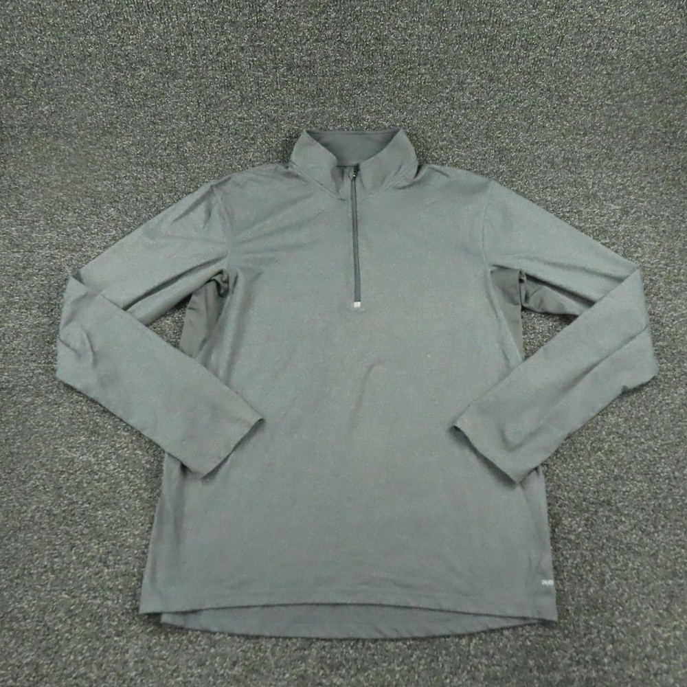 Champion Pullover Mens Medium Gray Duo Dry Quarter Zip Athletic Top Breathable