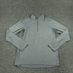 Champion Pullover Mens Medium Gray Duo Dry Quarter Zip Athletic Top Breathable