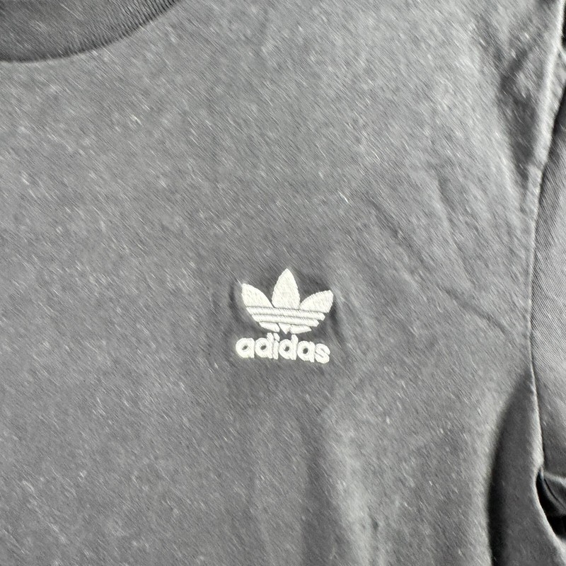 Adidas Men's T-Shirt Medium M Black Original Short Sleeve 3 Stripe Essential gallery
