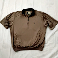 PGA Tour Golf Wind Proof Pullover W 3/4 Zipper Brown Men’s Size Medium