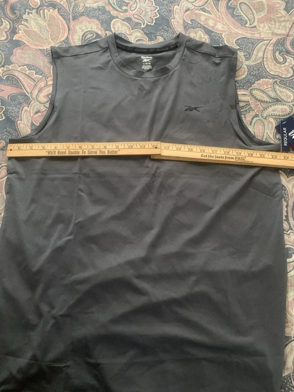 Reebok Mens Training Gains Muscle tank top shirt Black Heather Multi Sports gallery
