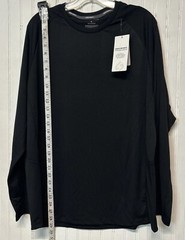 Hodo Sports Top Mens Large Long Sleeve Pullover Solid Black Activewear T-Shirt