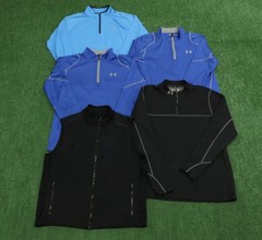 Lot Of 5 Under Armour Golf Men’s Large Cold Gear Loose Fit 1/4 Zip Pullover M151