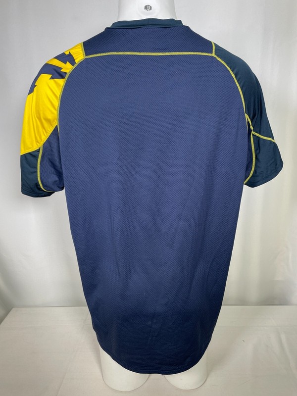 VTG Kobe Bryant Black Mamba Logo Nike Fit Blue Yellow Training Shirt Men's XXL gallery