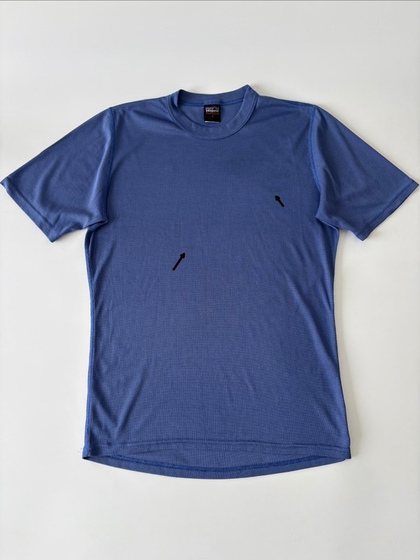 DDP Vintage Patagonia Capilene Silkweight T-Shirt Blue Base Layer Made in France gallery