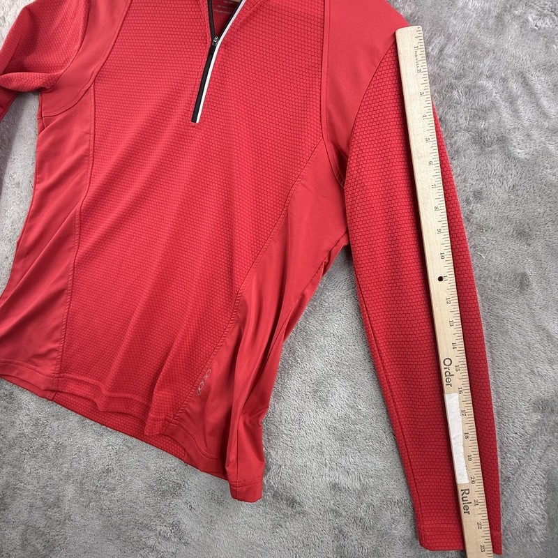 Oobe Pullover Jacket Mens Medium Red Hydrovent 1/4 Zip Mock Neck Athletic Top gallery