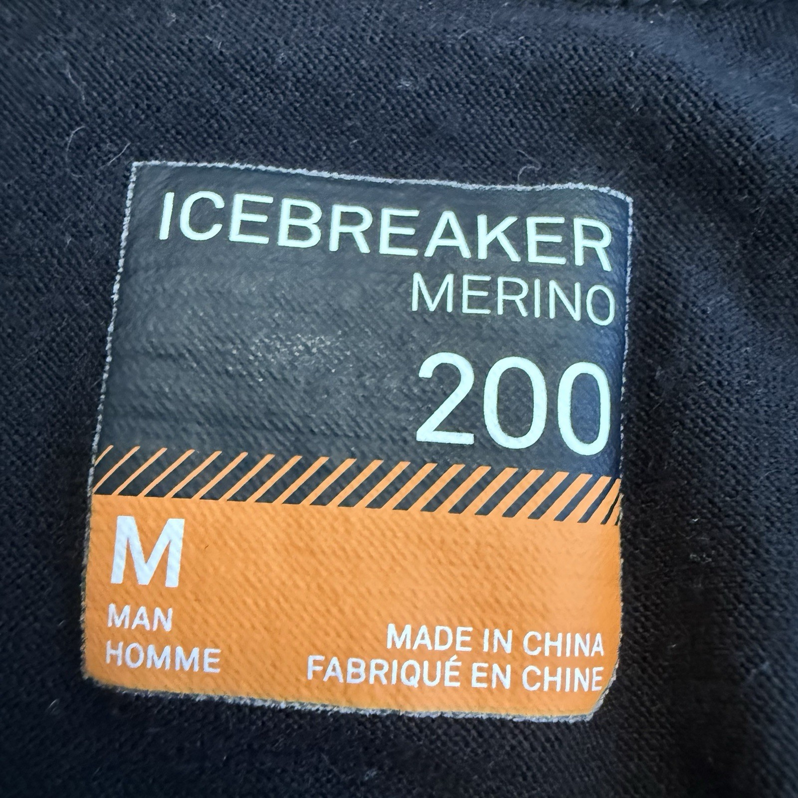 Icebreaker Merino 200 Oasis Mens Medium LS 100% Wool Shirt Slim Base Layer Black gallery