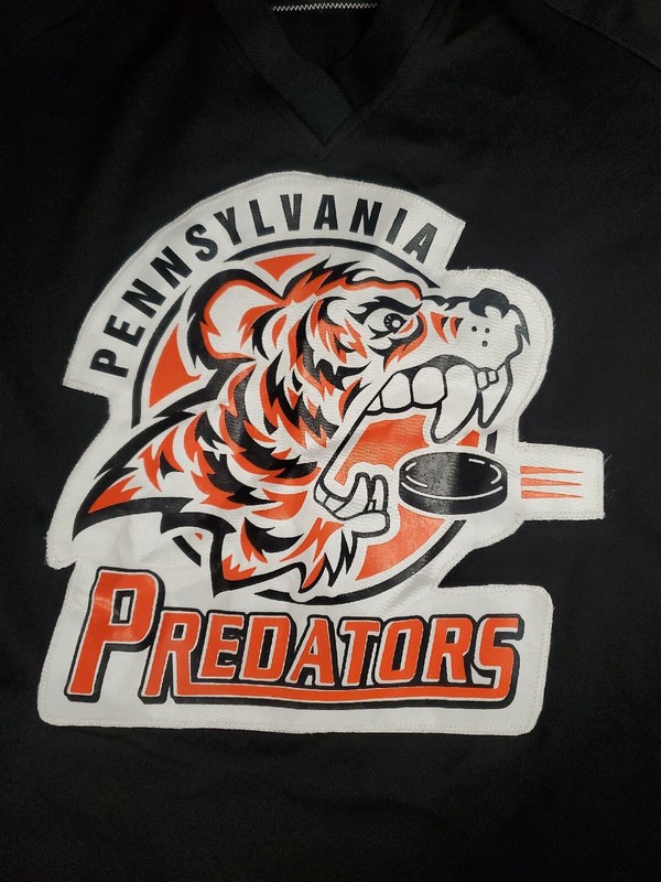 Pennsylvania Predators Jersey Men's Size Large hockey Huge Embroidery Logo Vtg gallery