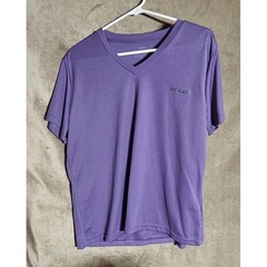 Adidas Climalite V-Neck Workout Shirt Purple Womens XL FL3627 Short Sleeve Tee