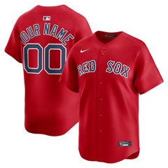 Custom Nike MLB Boston Red Sox Alternate Edition A.C. Full Stitched Red Jersey