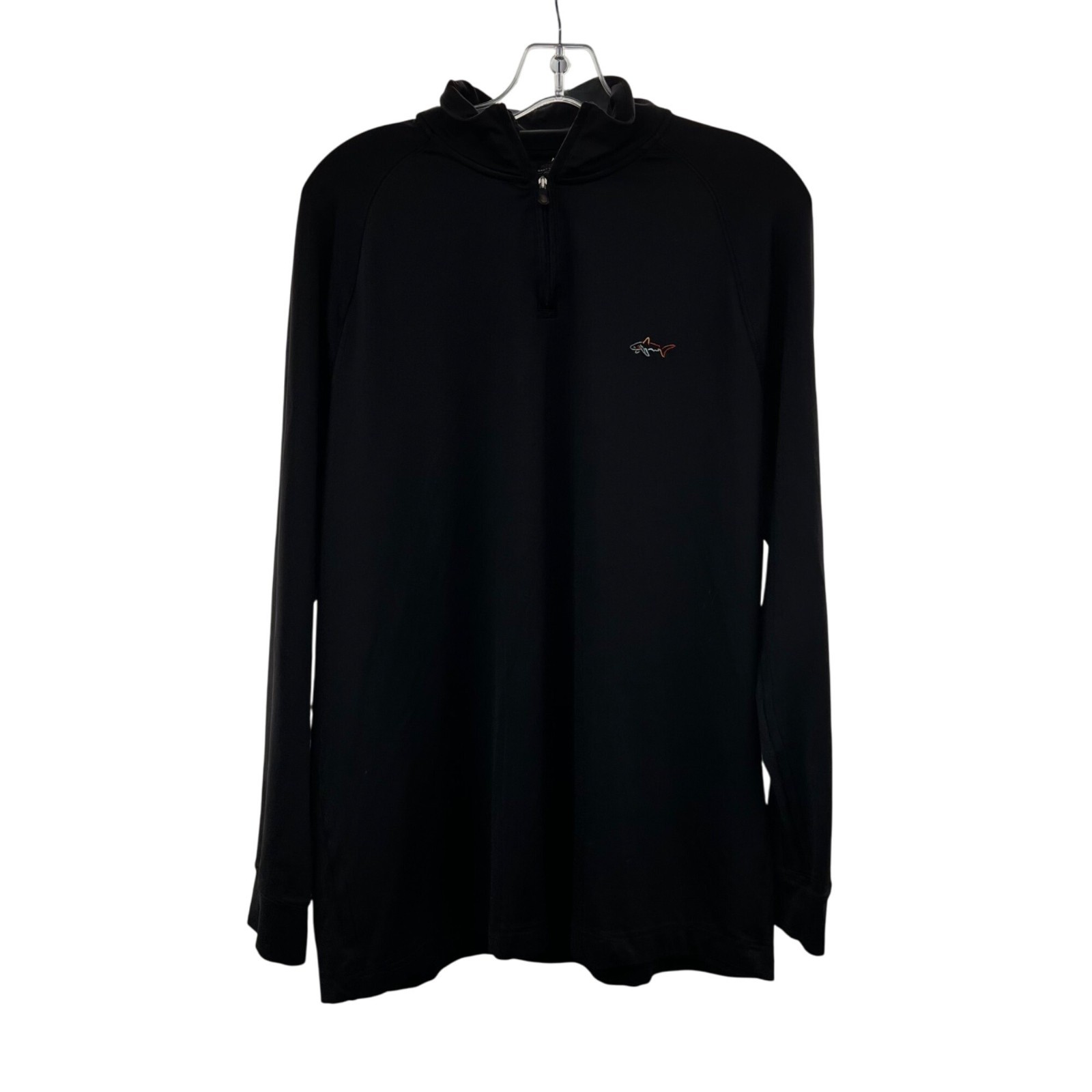 Greg Norman Men's 1/4 Zip Active Top Long Sleeve Black/Multi Size Medium gallery