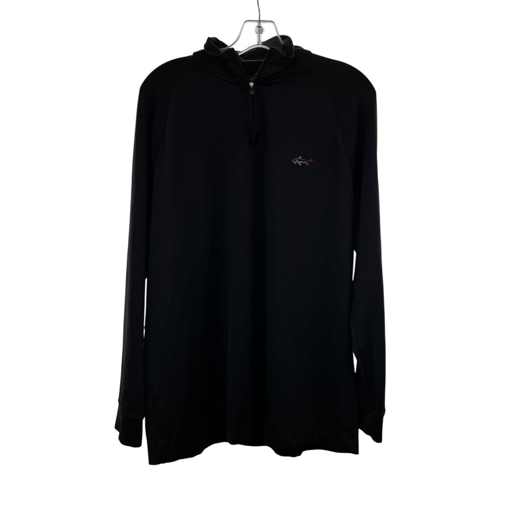 Greg Norman Men's 1/4 Zip Active Top Long Sleeve Black/Multi Size Medium