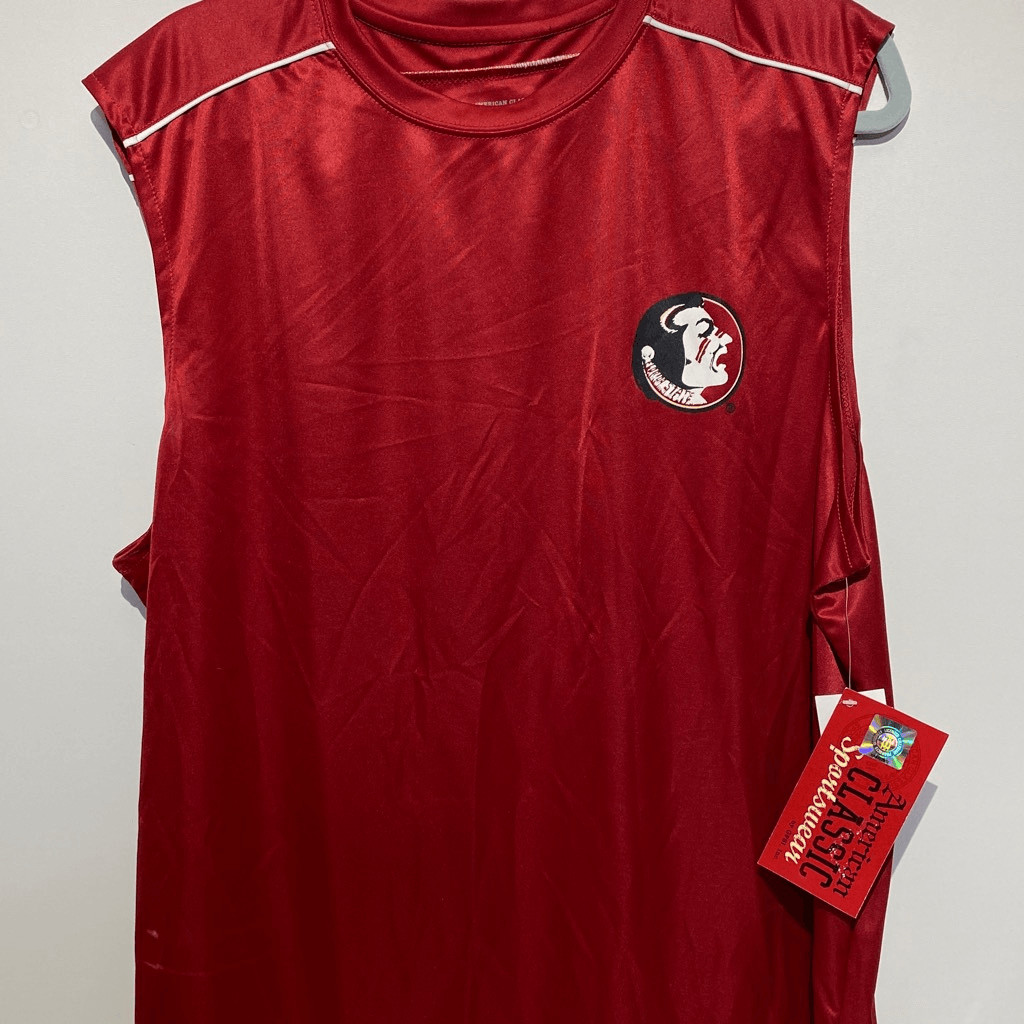 American Classic Sportswear Men's Athletic Glossy Tank Jersey Shirt Red XXL NWT gallery