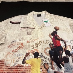 Air Jordan X-Large All-Over Graphic Camp Shirt HF9347-133 Sail NWT $120