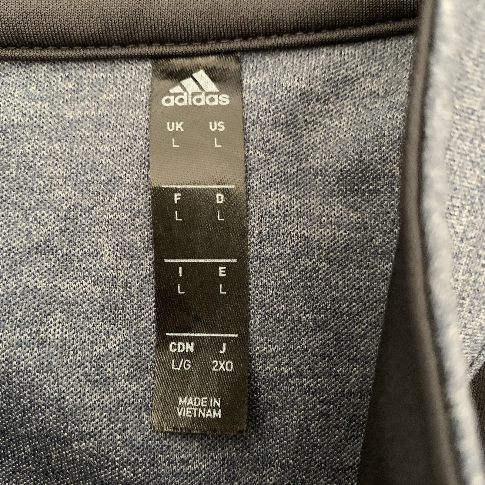 Adidas 1/4 Zip Pullover Mens Large Blue Athletic Gym Outdoor Run Hike Shirt gallery
