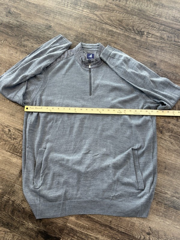 Johnnie-O Mixed Media 1/4 Zip Pullover Mens XL Gray Long Sleeve Outdoors gallery
