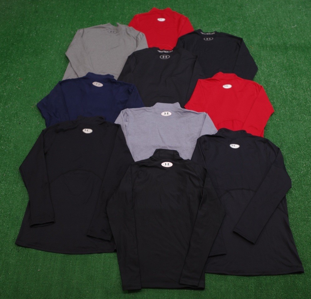 Lot Of 10 Under Armour Men’s Small Cold Gear Reactor Mock Neck Fitted Shirt gallery