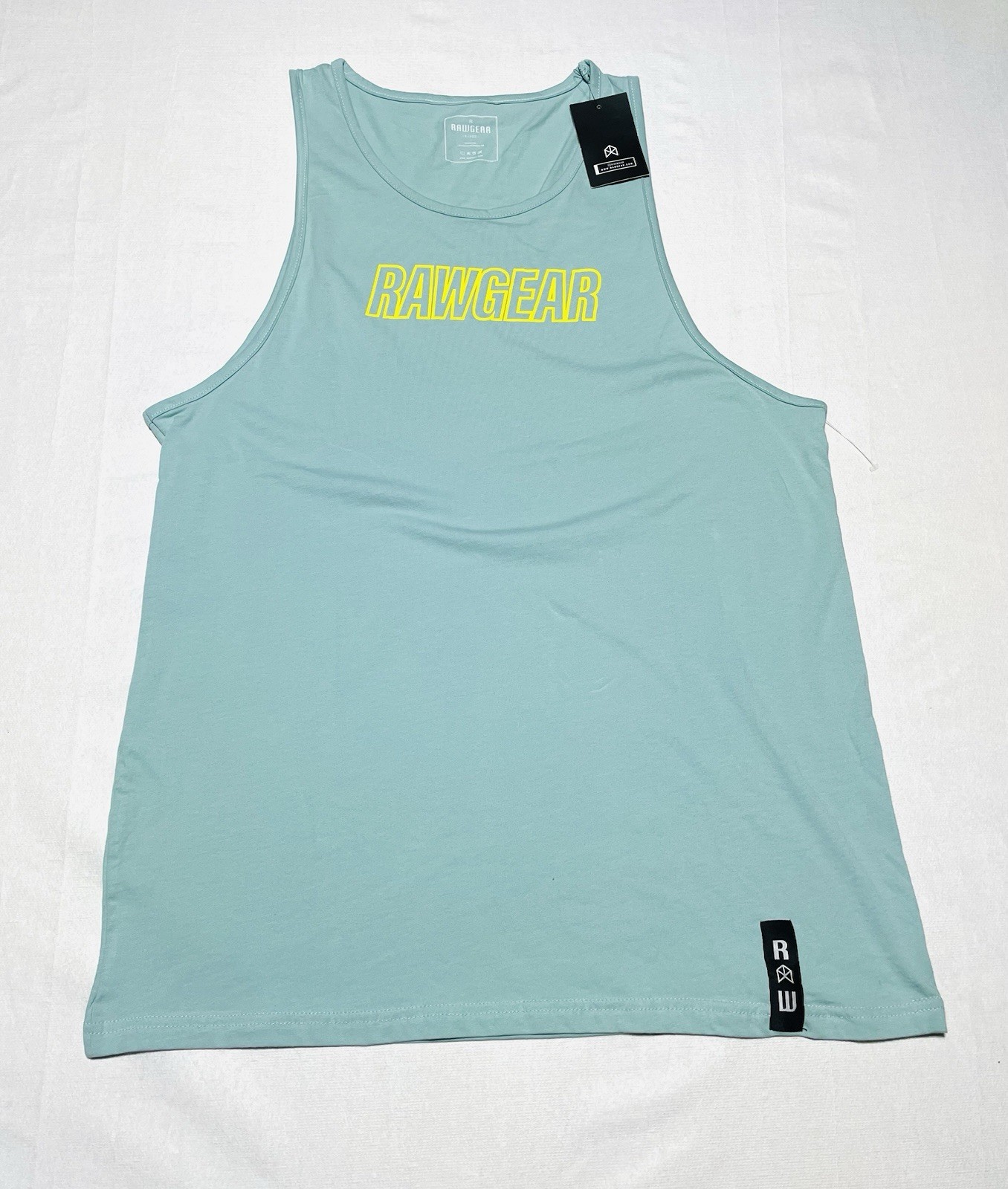 Raw Gear Men's Size XL Sleeveless Gym Tank Top Mint Green NWT gallery